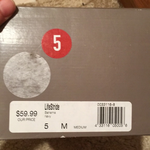 New LifeStride navy Bahama shoes loafers 5 slip - Picture 7 of 9